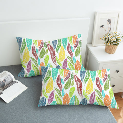 Image of Multi Colorful Feather SWZT4640 Pillowcase