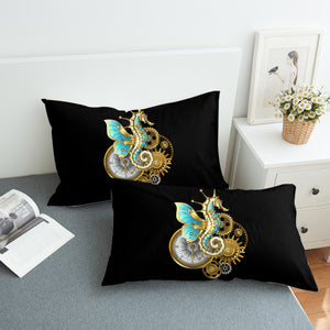 Golden Hippocampus Robot  SWZT4642 Pillowcase