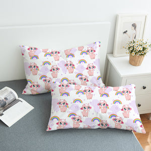 Cute Alapaca Rainbow Monogram SWZT4647 Pillowcase