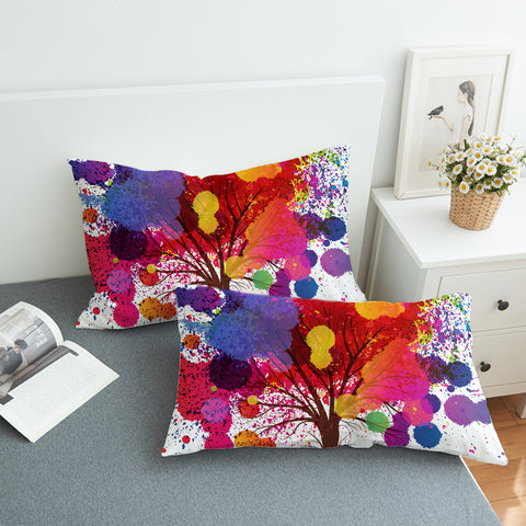 Image of Colorful Splash Big Tree SWZT4657 Pillowcase