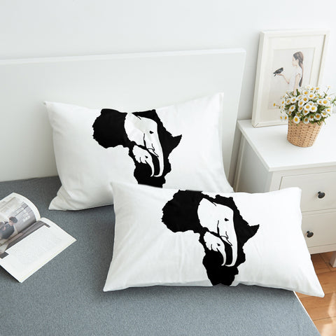 Image of B&W Elephant Sketch Icon SWZT4659 Pillowcase