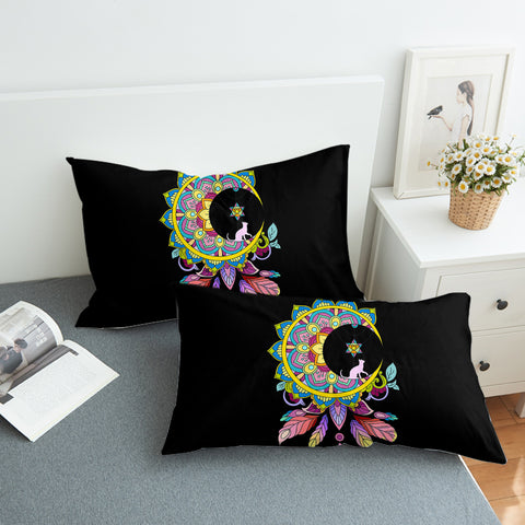 Image of Half Moon Mandala Dream Catcher SWZT4665 Pillowcase