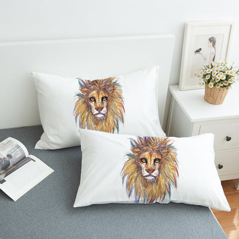 Image of Lion Waxen Color Draw SWZT5158 Pillowcase