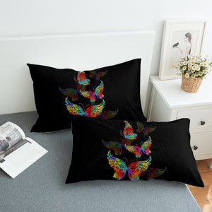 RGB Colorful Butterflies Transparent SWZT5169 Pillowcase
