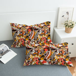 Warm Color Tone Art Shape SWZT5187 Pillowcase