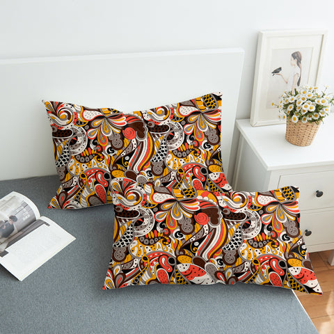 Image of Warm Color Tone Art Shape SWZT5187 Pillowcase