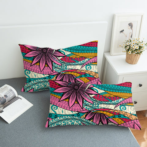 Image of Colorful Mandala Palm Leaves SWZT5190 Pillowcase