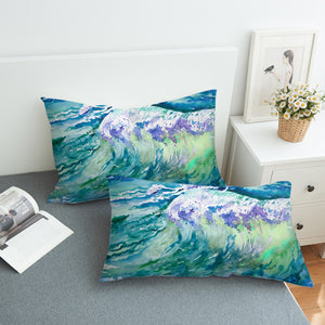 Watercolor Blue Waves Japanese Art SWZT5246 Pillowcase