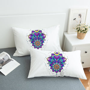Half Moon Purple Mandala Illustration SWZT5340 Pillowcase