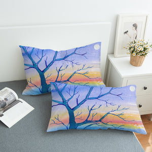 Watercolor Big Tree & Rainbow Blue Theme  SWZT5351 Pillowcase