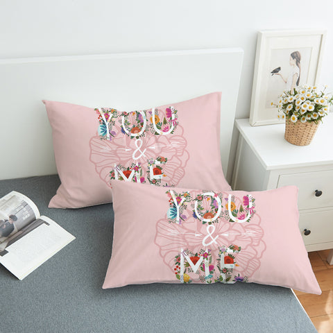 Image of Floral You And Me Pink Theme SWZT5446 Pillowcase