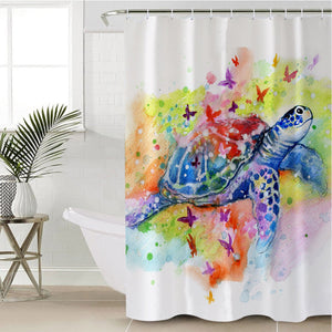 Pixie Turtle BLYL2590 Shower Curtain