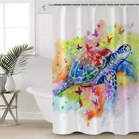 Image of Pixie Turtle BLYL2590 Shower Curtain
