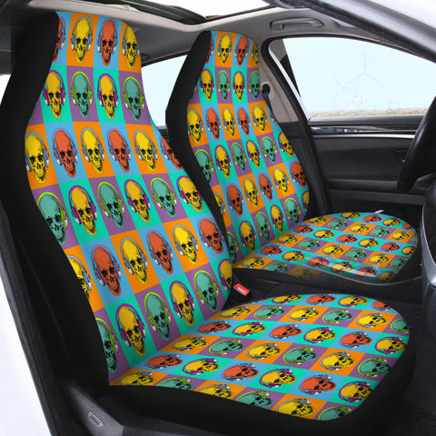 Image of Skull Listen To Music SWQT2503 Car Seat Covers