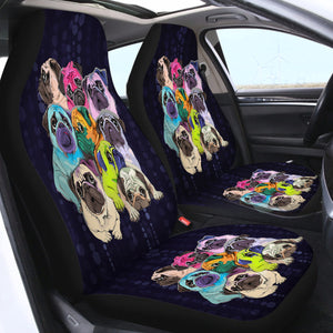 Small Pull Dog SWQT0471 Car Seat Covers