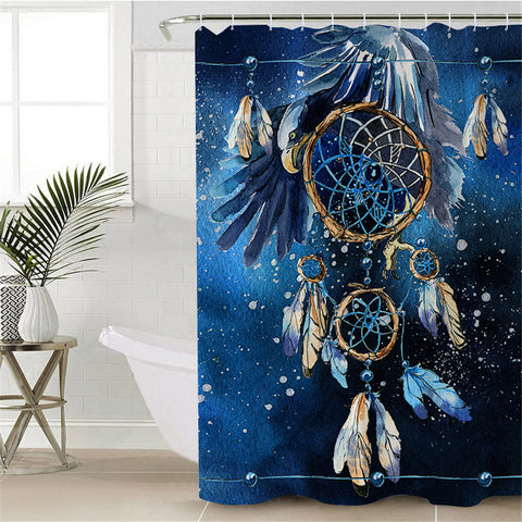 Image of Snowy Dream Catcher Shower Curtain
