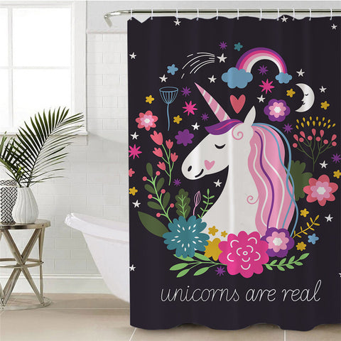 Image of Unicorns Are Real Shower Curtain