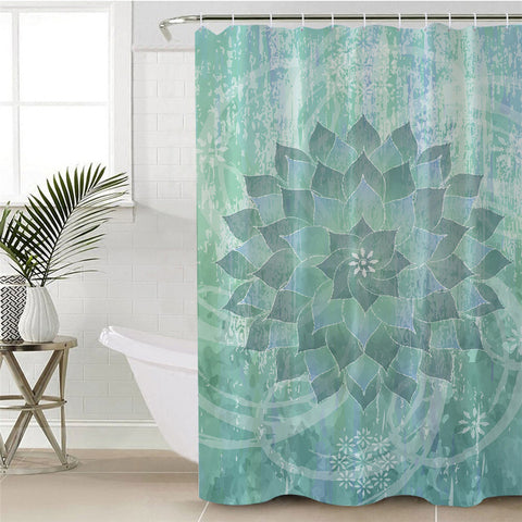 Image of Jade Lotus Shower Curtain