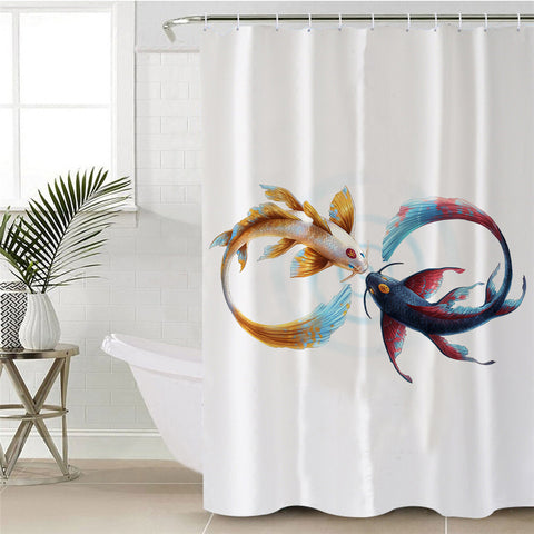 Image of Infinity Lopp Koi Shower Curtain