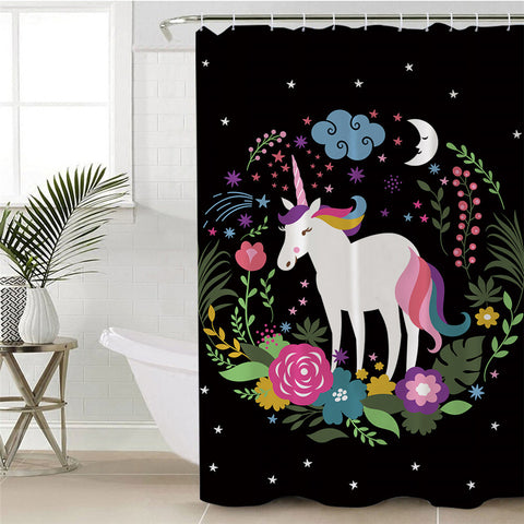 Image of Unicorn Galaxy Shower Curtain