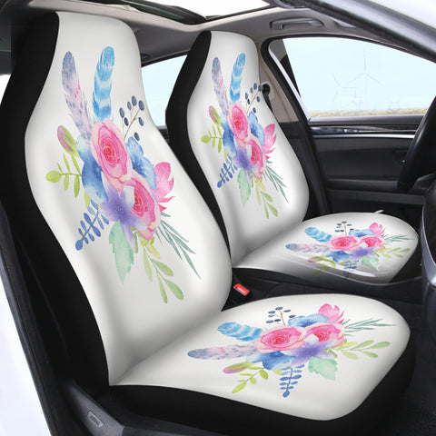 Image of Tie Dye Flowers SWQT2412 Car Seat Covers