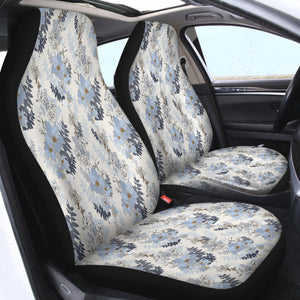 Blue Flowers SWQT2255 Car Seat Covers