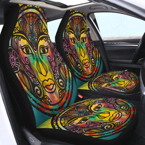 Image of The Mandala Face SWQT2389 Car Seat Covers