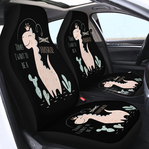Image of Today I Want To Be Dinosaur SWQT1747 Car Seat Covers