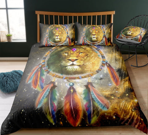 Image of Tribal Dreamcatcher Lion Bedding Set - Beddingify