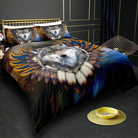 Image of Tribal Wolf Bedding Set - Beddingify