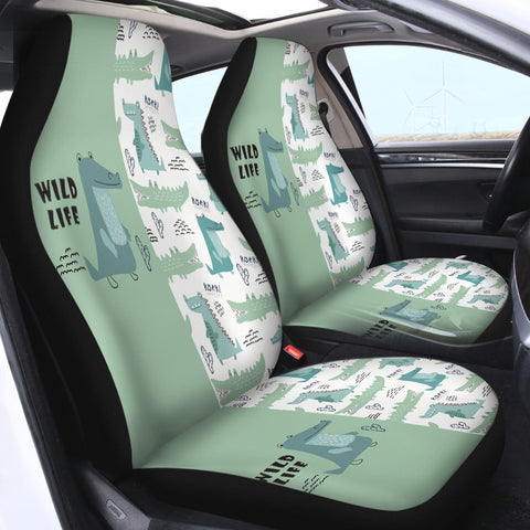 Image of Cartoon Crocodile SWQT2084 Car Seat Covers