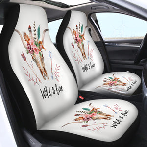 Wild & Free Cow Skull SWQT1188 Car Seat Covers