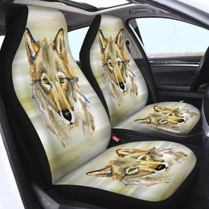 Wolf Face SWQT0992 Car Seat Covers