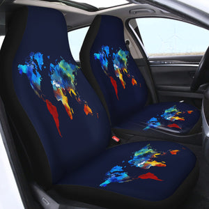 World Map  Car Seat Covers