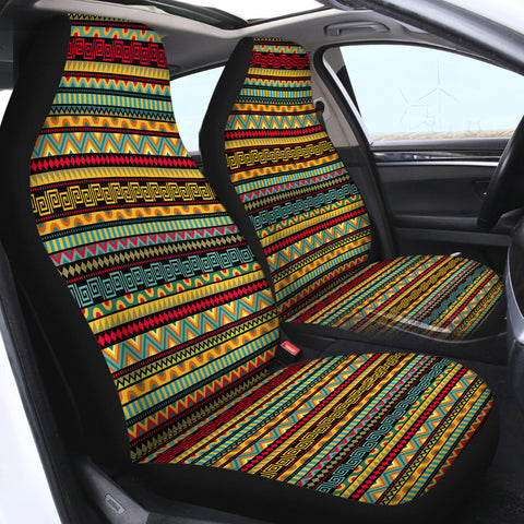 Image of Aztec Yellow Stripe SWQT1843 Car Seat Covers