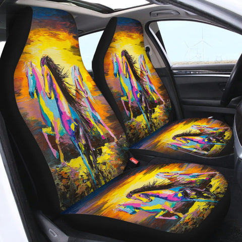 Image of Yellow Horse SWQT0495 Car Seat Covers