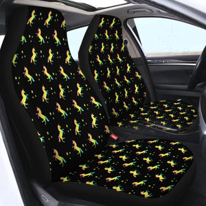 Yellow Horse Pattern SWQT1849 Car Seat Covers
