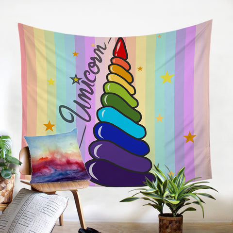 Image of Rainbow Horn SW0012 Tapestry