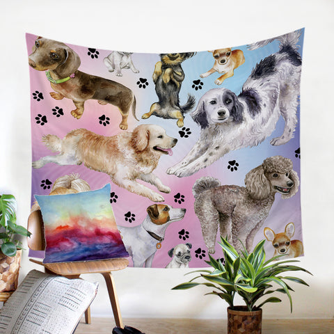 Image of Puppies Patterns SW0005 Tapestry
