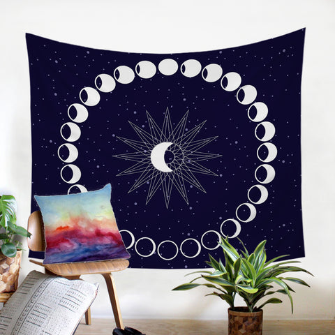 Image of Moon Phases SW0039 Tapestry