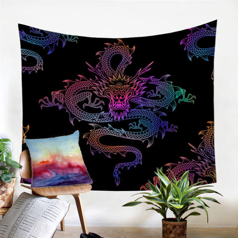 Image of Oriental Dragon Tapestry - Beddingify