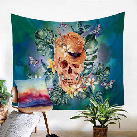 Image of Lush Skull Tapestry - Beddingify