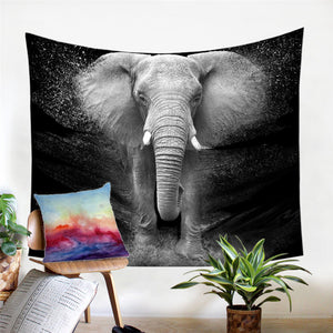 3D Elephant Tapestry - Beddingify