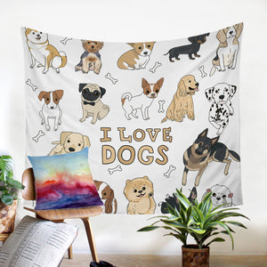 I Love Dogs SW0001 Tapestry