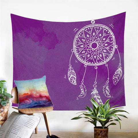 Image of Dream Catcher Violet Tapestry - Beddingify