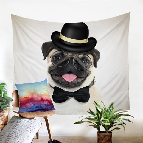 Image of Mr Pug Tapestry - Beddingify