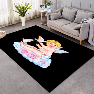 Cute Cherub Black SW1742 Rug