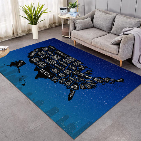 Image of US States Starry SW0479 Rug