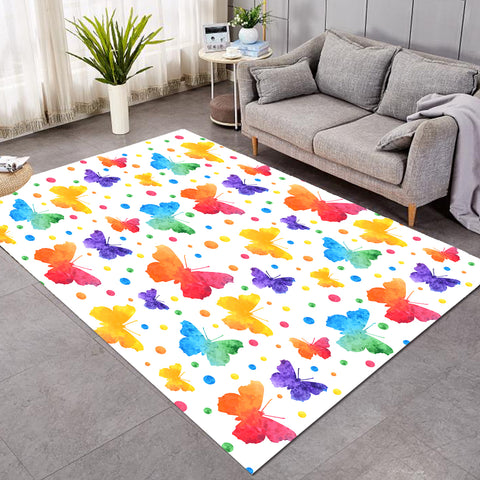 Image of Colorful Butterflies SW1842 Rug