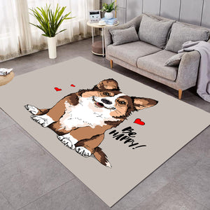 Be Happy Corgi SW2520 Rug